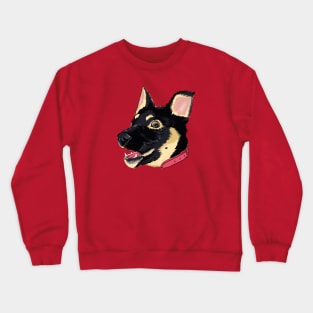 Cute Dog Smiling German Shepherd Puppy Crewneck Sweatshirt